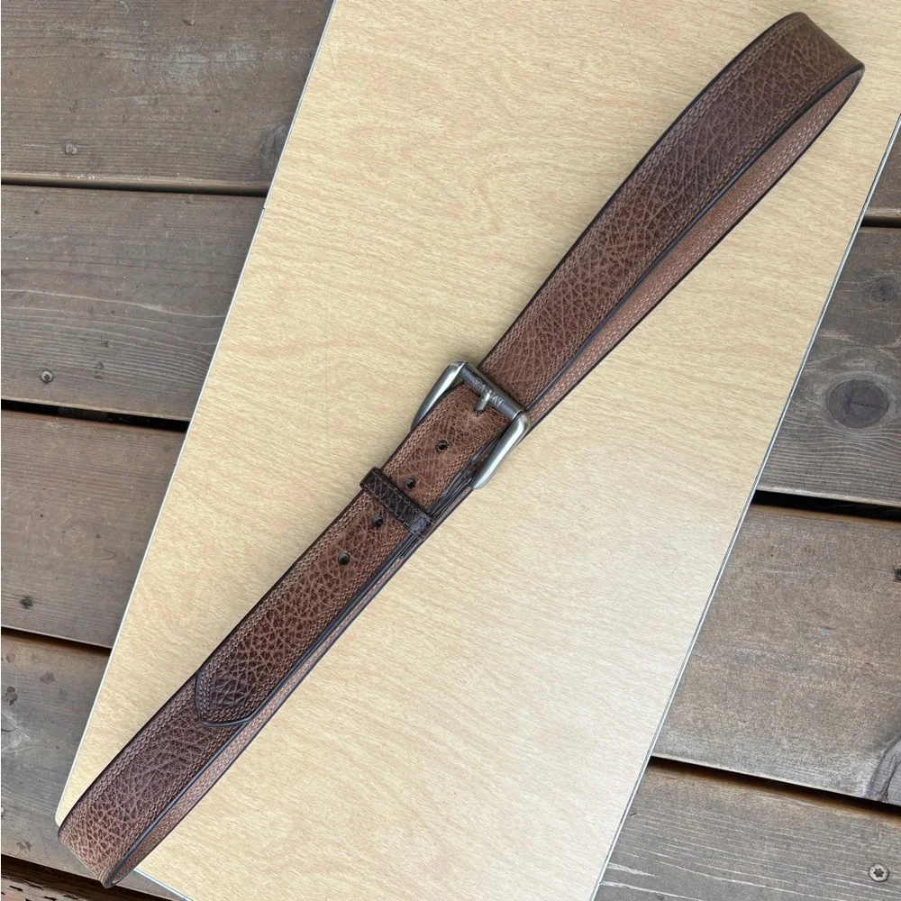 Ariat Men’s Brown Pebbled Leather Belt in Sz 46